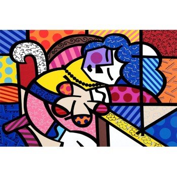 Romero Britto - Serigrafía a color titulada Penelope of modern day